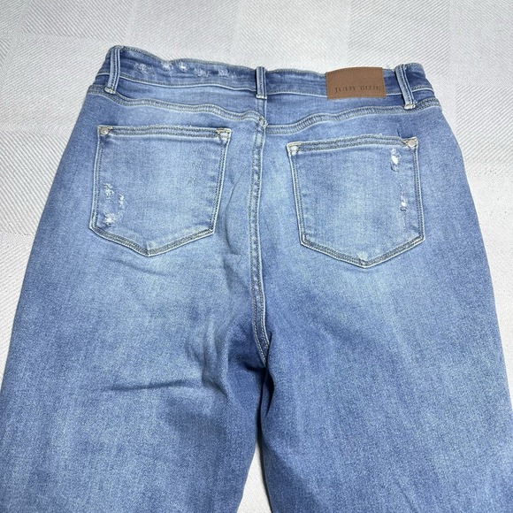 Judy‎ Blue High Rise Slim Fit Jeans 9/29 Distressed Stretch Denim Medium Wash - Picture 8 of 16